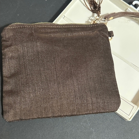 🤎🔹️Sincerely Jules🔹️ Horseshoe Beaded Clutch Wristlet Pouch Tassel Zipper - Picture 6 of 6